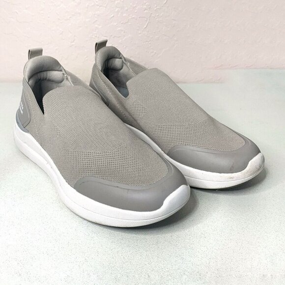 FitVille Shoes - FitVille Marca Slip On Walking Sneaker Womens 10 Wide Light Khaki Gray Comfort